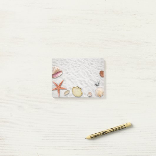 Post-it® Seashore Seashells Post-It Notes (Sur un bureau)