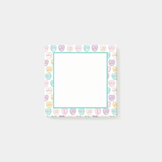 Post-it® Self Love Candy Heart - Notes blanches (Devant)