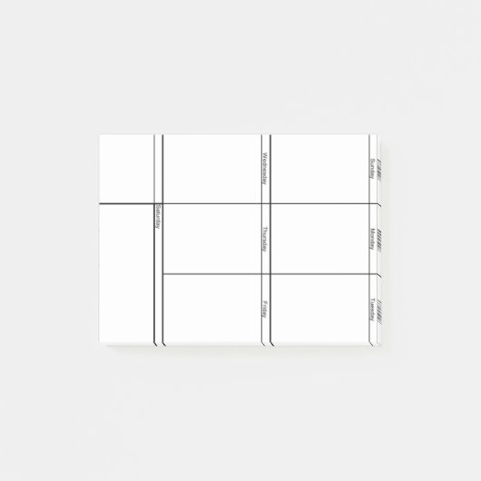 Post-it® Semaine en un coup d'oeil (Devant)