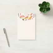 Post-it® sensation automne élégant monogramme floral (Bureau)