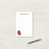 Post-it® Sensibilisation aux maladies cardiaques de la poli (Sur un bureau)