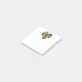 Post-it® Sensibilisation sur l'autisme, Coeur, (Incliné)