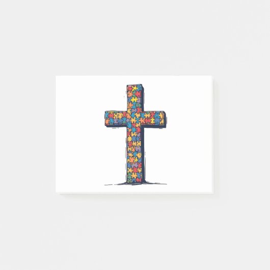 Post-it® Sensibilisation sur l'autisme Mois Christ Religion (Devant)