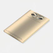 Post-it® Sepia Metallic Makeup Name Web Numéro de téléphone (Incliné)