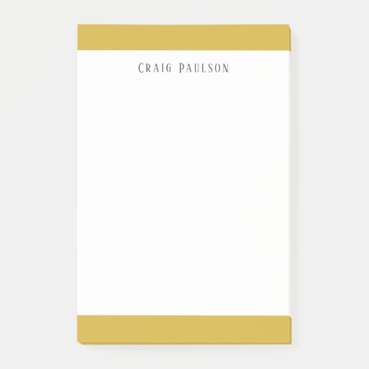 Post-it® Serif Font Simple Professional Plain Gold White (Devant)