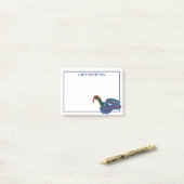 Post-it® Serpent de jarretière dégrossi rouge personnalisé (Sur un bureau)