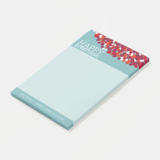 Post-it® Serre de Berry de vacances avec Happy Everything (Incliné)