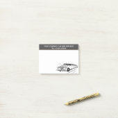 Post-it® Service de location de voiture Limousine Caricatur (Sur un bureau)