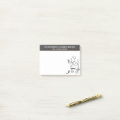 Post-it® Service de nettoyage domestique Caricature pour pe (Sur un bureau)