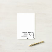 Post-it® Service de soins pour animaux Fun Chat Personnalis (Sur un bureau)