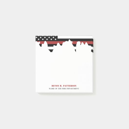 Post-it® Service d'incendie de la ligne rouge mince (Devant)