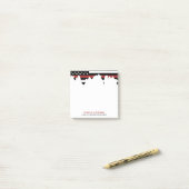 Post-it® Service d'incendie de la ligne rouge mince (Sur un bureau)