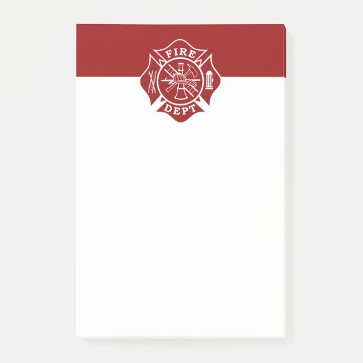 Post-it® Service d'incendie / Pompier personnalisé Notes Po (Devant)