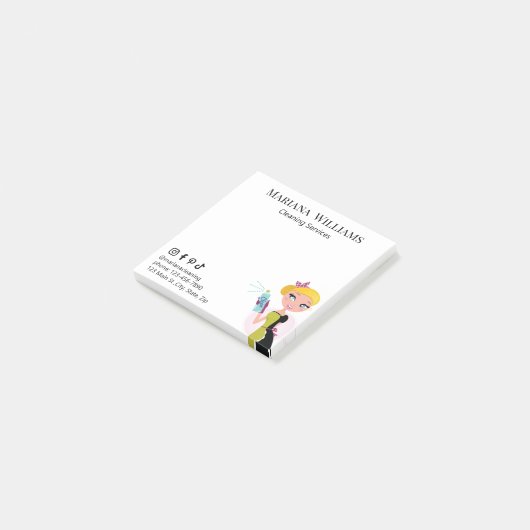 Post-it® services de nettoyage des médias sociaux petite en (Incliné)