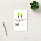 Post-it® Services de soins de pelouse ajoutez nom q r code (Bureau)