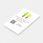 Post-it® Services de soins de pelouse ajoutez nom q r code (Incliné)