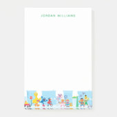 Post-it® Sesame Pals Marcher Le Long De Sesame Street Motif (Devant)
