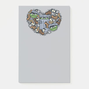 Post-it® Sésame Sésame   Oscar the Grouch Doodle Heart