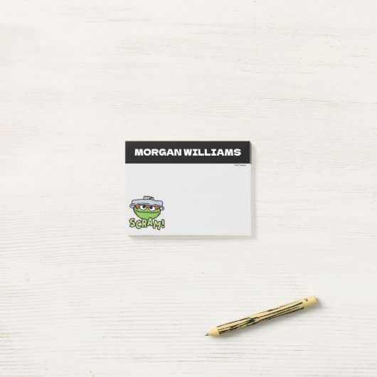 Post-it® Sesame Street | Oscar le Grouchon, dégage ! | Ajou (Sur un bureau)