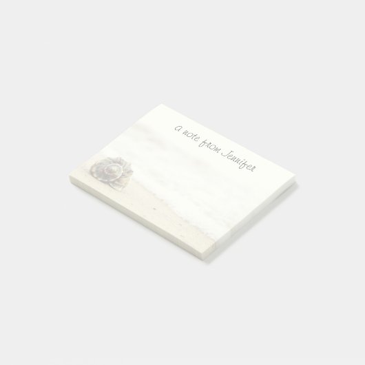 Post-it® Seul coquillage sur la plage (Incliné)