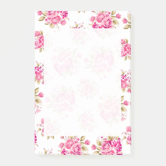 Post-it® Shabby Chic Floral Roses (Devant)