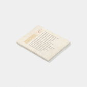 Post-it® Shakespeare Sonnet 116 (CXVI) sur Parchemin (Incliné)