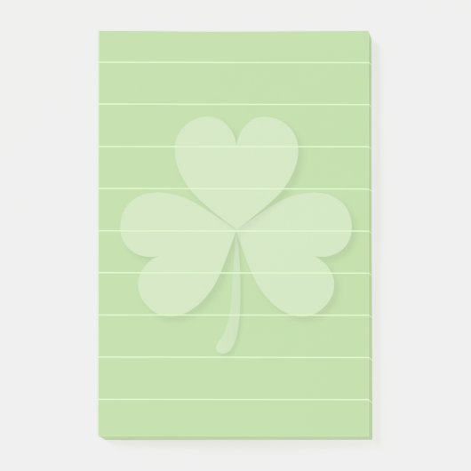 Post-it® Shamrock avec lignes de règle (Devant)