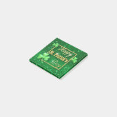 Post-it® Shamrock d'or de la Saint-Patrick (Incliné)