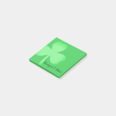 Post-it® Shamrock Green Modern Script Nom Monogramme 3x3 (Incliné)