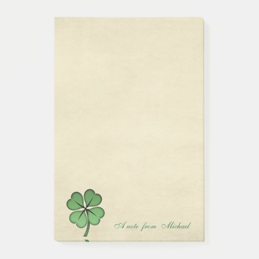 Post-it® Shamrock irlandais chic et personnalisé (Devant)