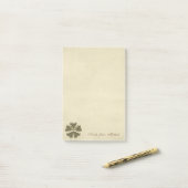 Post-it® Shamrock irlandais chic et personnalisé (Sur un bureau)