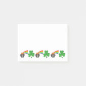 Post-it® Shamrock Rainbow Pot of Gold St. Patrick's Day (Devant)