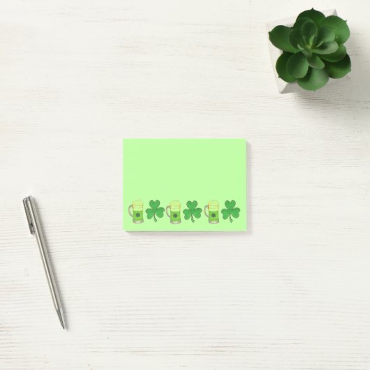 Post-it® Shamrock vert Clover Beer Mug St. Patrick's Day (Bureau)