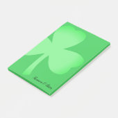 Post-it® Shamrock Vert moderne Script Monogramme Nom 4x6 (Incliné)