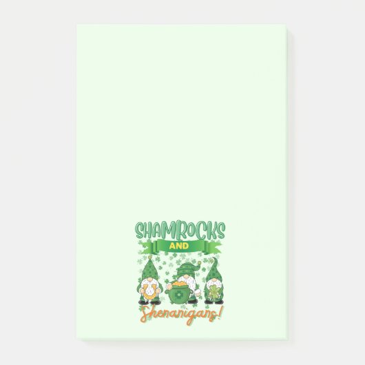 Post-it® Shamrocks et Shenanigans Saint Patrick's Day Lucky (Devant)