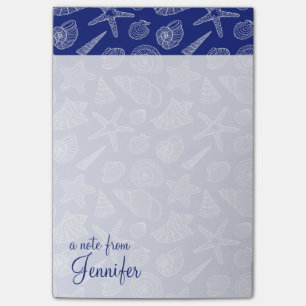 Post-it® Shell bleu lumineux modèlent   ajoutent votre nom