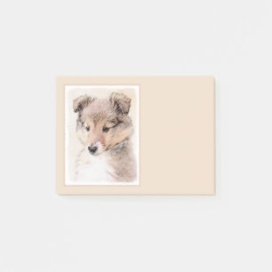 Post-it® Shetland Sheepdog Puppy Peinture Chien original ar