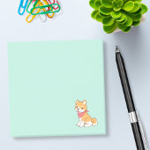 Post-it® Shiba Inu, chien coquelet mignon, en vert