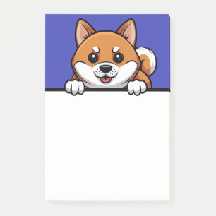 Post-it® Shiba Inu Cute Peeking Shiba Chiots Amoureux de le