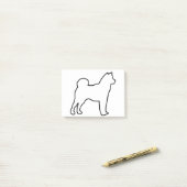 Post-it® Shiba Inu outline.png (Sur un bureau)
