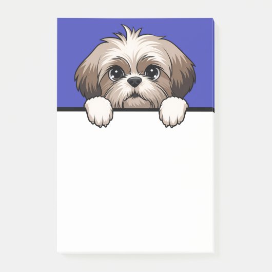 Post-it® Shih Tzu Cute Peeking Cadeaux Amoureux de les chie (Devant)