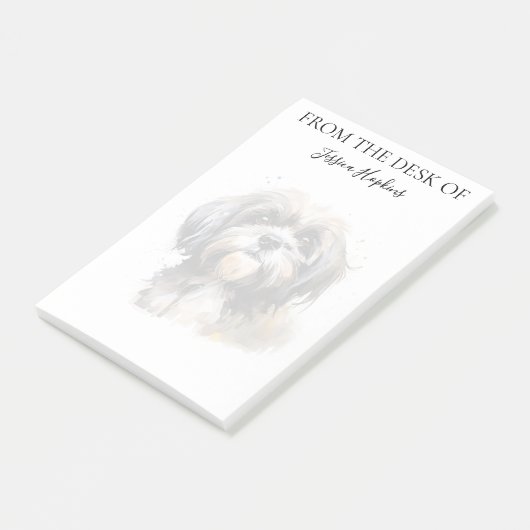 Post-it® Shih Tzu Lover Monogrammed Dog (Incliné)