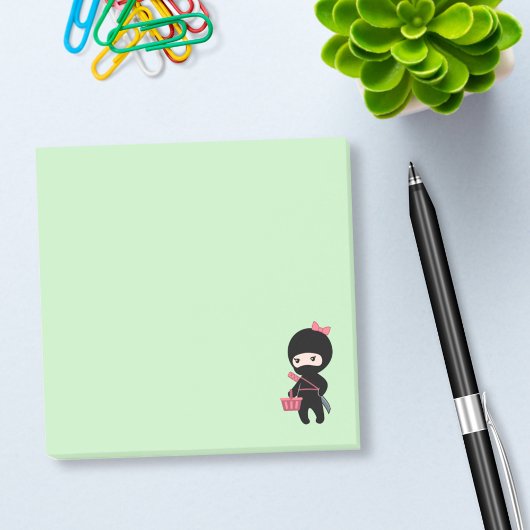 Post-it® Shopping Ninja Girl on Green