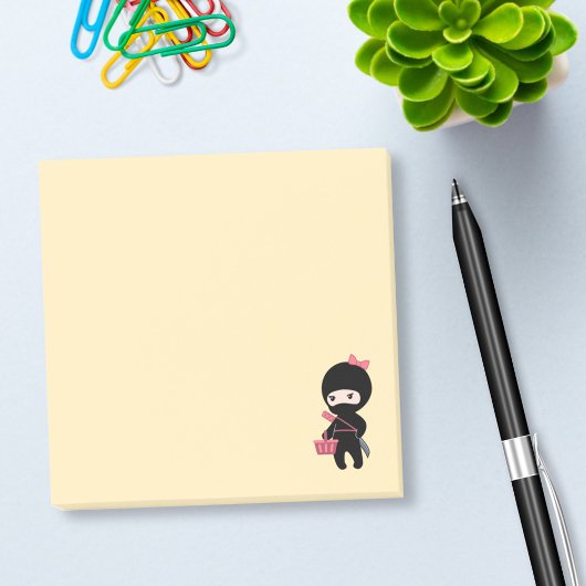 Post-it® Shopping Ninja Girl sur Jaune