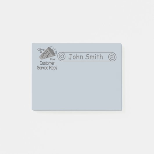 Post-it® Shout Out for Customer Service Reps 4x3 (Devant)