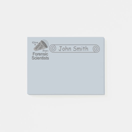 Post-it® Shout Out for Forensic Scientists 4x3 (Devant)