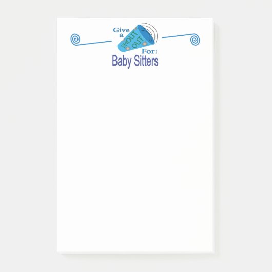 Post-it® Shout Out pour Baby Sitters (Devant)