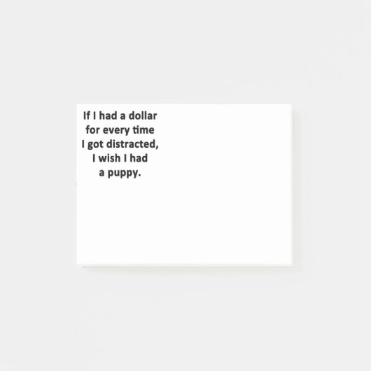 Post-it® Si j'avais un dollar (Devant)