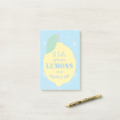 Post-it® Si la vie vous donne des citrons, la tequila de (Sur un bureau)