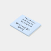 Post-it® Si son utérus tire des balles GOTV Notes aux élect (Incliné)